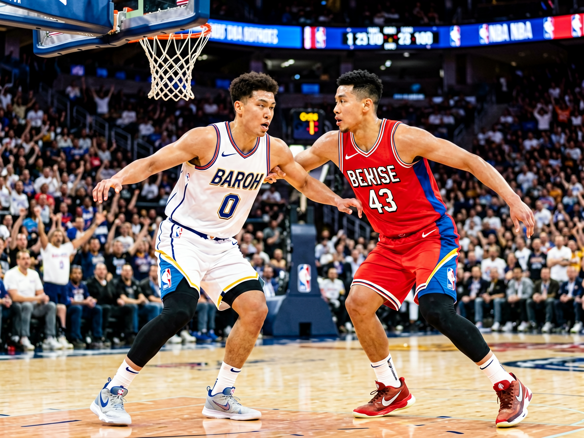 NBA季后赛激烈对抗场面